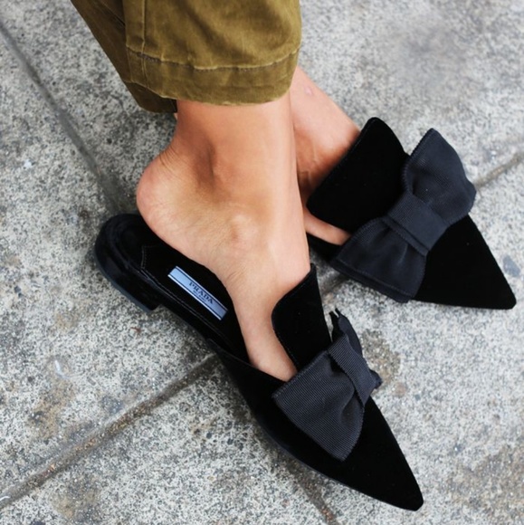 Prada Shoes - 🎉SALE!🎀PRADA Bow🎀Flats Mules Slides 38.5/8 U.S.